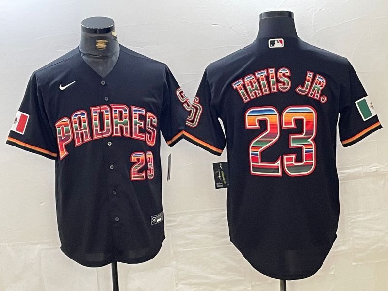 Men San Diego Padres #23 Tatis jr Black Fashion Eition Nike 2024 MLB Jersey style 1